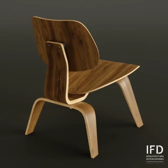 Diseño 3D | Silla Plywood LCW by Eames