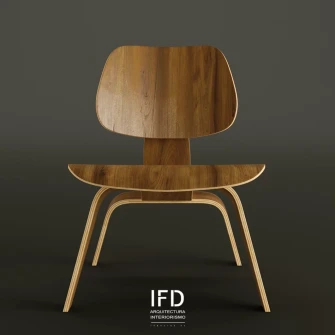 Diseño 3D | Silla Plywood LCW by Eames