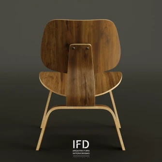 Diseño 3D | Silla Plywood LCW by Eames