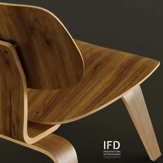 Diseño 3D | Silla Plywood LCW by Eames